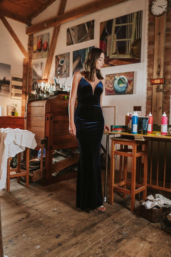 Vestito Lungo Donna Elegante - Abito Da Sera Con Scollo A V, Maxi E Life Alta, Poliestere - Foto 6