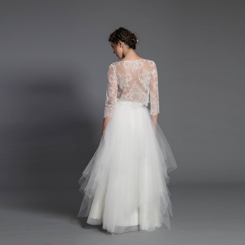 Layered Tulle Pencil Skirt main image 1