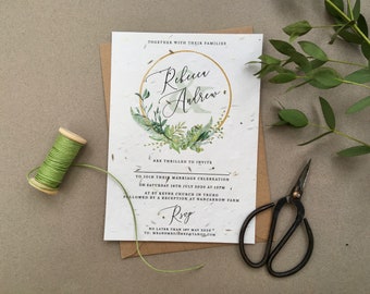 Plantable Wedding Invitations Etsy