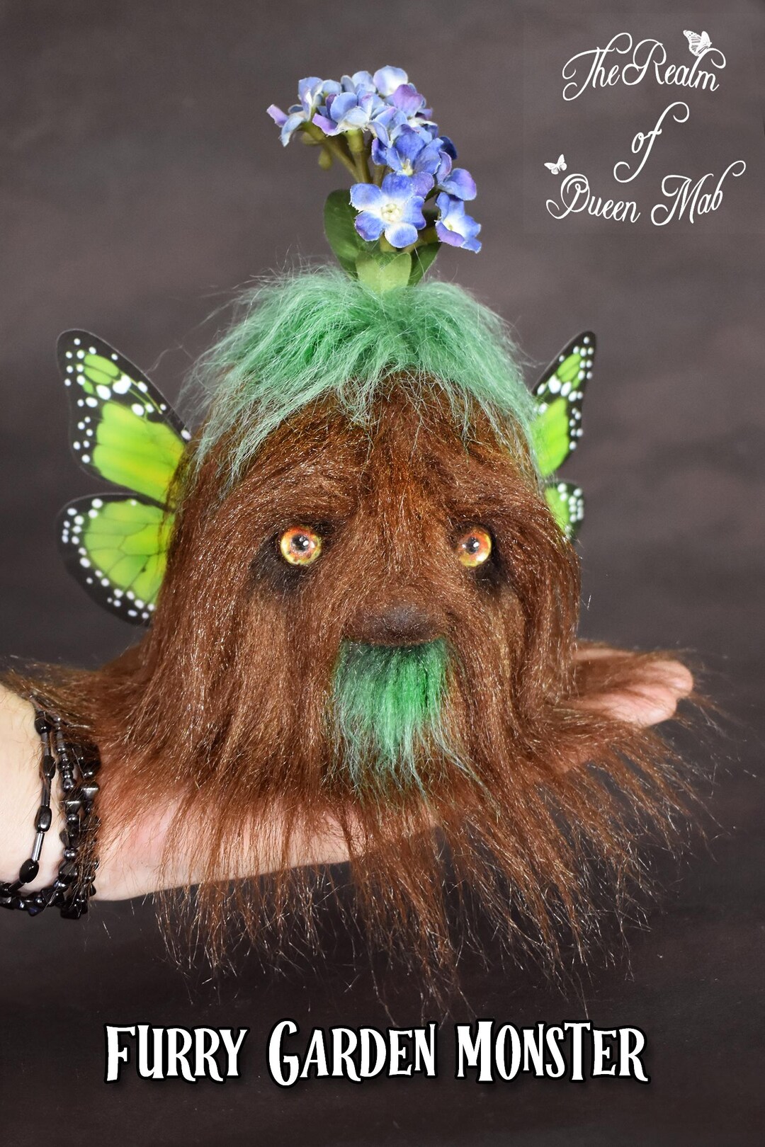 Furry Monster Art Doll Handmade Fantasy Creature With Wings Etsy