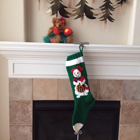 Personalized Hand-Knitted MRS. SNOWLADY Christmas Stocking