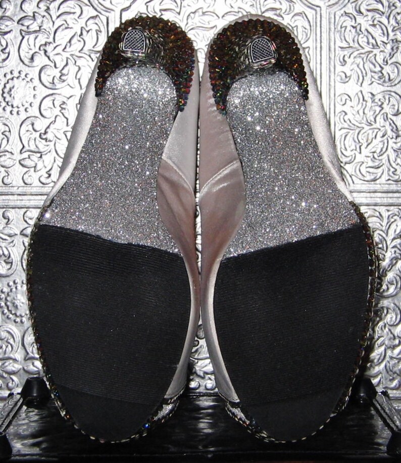 silver open toe stilettos