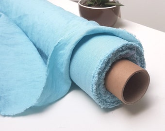 Blue Linen Fabric - Soft & Natural Apparel and Home Textile Material - By the Yard - Flax Linen - Shop Now for Sustainable Style.