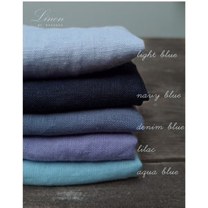 Softened linen fabric by the yard or meter. Linen fabric for bed linen, curtains and table linen / Dress fabric /Flax linen fabric.