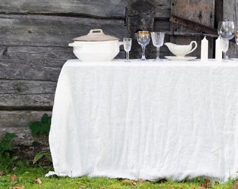 Linen tablecloth . Square, rectangular tablecloths. Handmade, stone washed tablecloth. Custom sizes. Table linens .