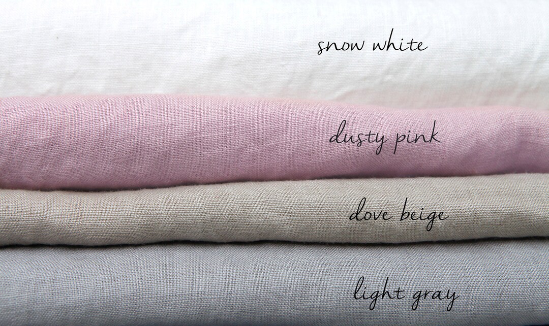 Apparel Linen Fabric Washed Softened Linen Fabric Pink Linen Fabric by the Yard, Meter Stone