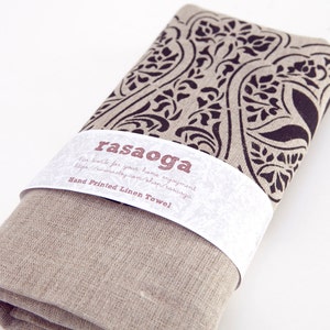 Rustic Towels, Set of two Heavy Duty Linen Towels, Kitchen towels,Hand print Natural Rustic towels, Durable towels, Country house towels