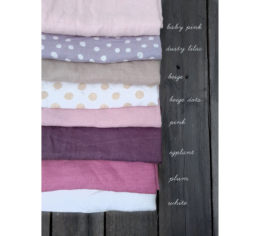 Apparel Linen Fabric Washed Softened Linen Fabric Pink Linen Fabric by the Yard, Meter Stone