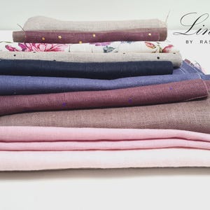 Natural Linen Scraps Bundle for DIY Crafting , Multiple Color Linen Flax Remnants,  Fabric Swatches, and Supply for Quilting