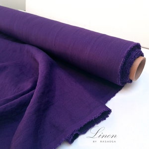 Purple Linen Fabric - Soft & Natural Apparel and Home Textile Material - By the Yard - Flax Linen - Shop Now for Sustainable Style