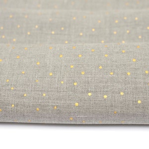 Linen fabric with gold / Fabric by the yard.  Softened Natural linen fabric / Pure Natural Linen fabric by the yard,  inches, meter.