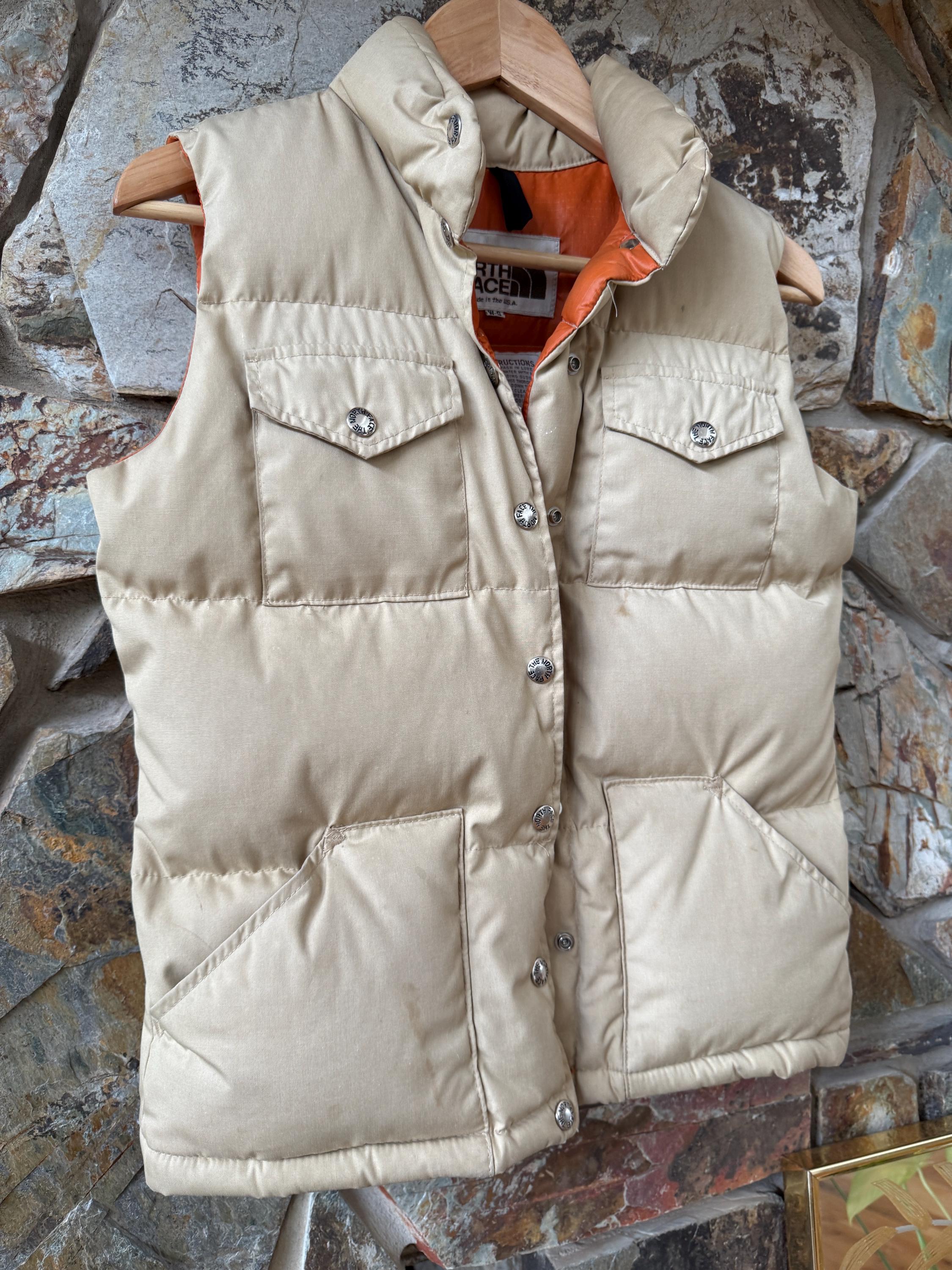 ジャケット・アウター THE NORTH FACE 70s vintage down vest Vintage 1970s North Face Made in USA Button up Puffer Down