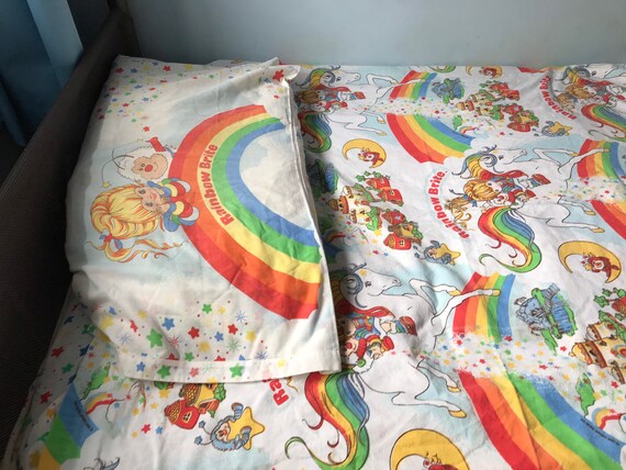 rainbow brite pillow case