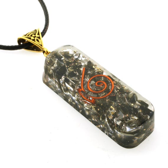 Elite Shungite Orgone Pendant Gold OR Silver Bail AND 20" Chain EMF & 5G
