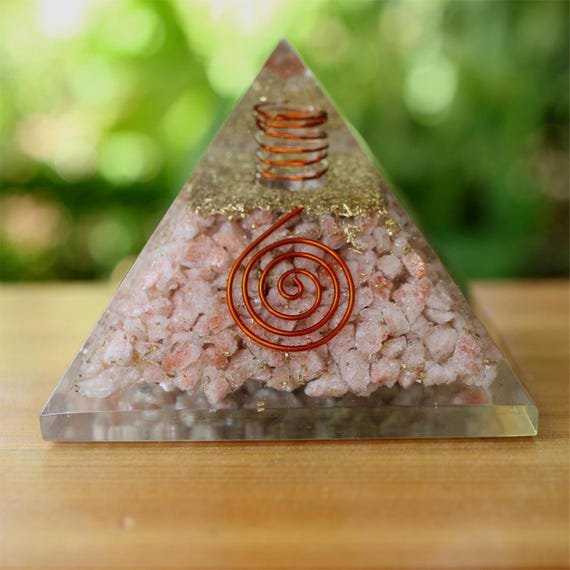 Sunstone Orgone Pyramid 75mm EMF & 5G Energy Protection Generator