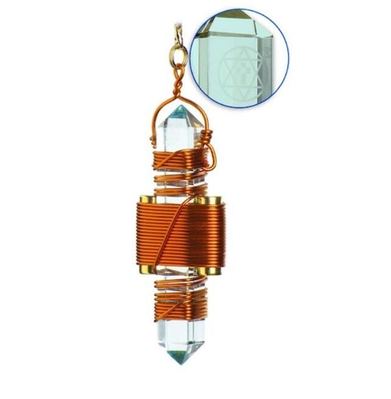 Etheric Weaver Siberian Aqua Quartz Copper Wire Pendant + 14k GF Necklace