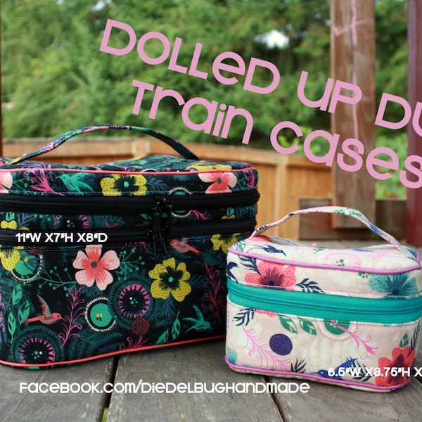 Dolled Up Duo Train Cases PDF pattern