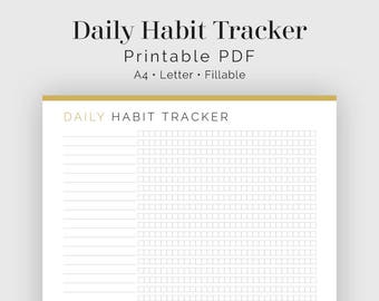 goal template etsy daily goal tracker