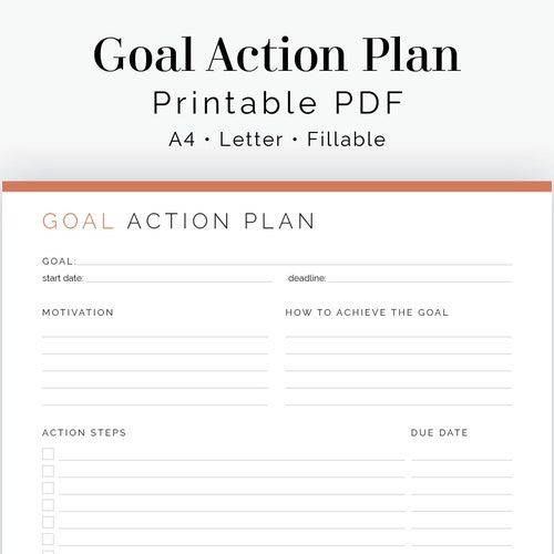 5 Year Goal Plan Fillable Printable PDF New Year | Etsy India