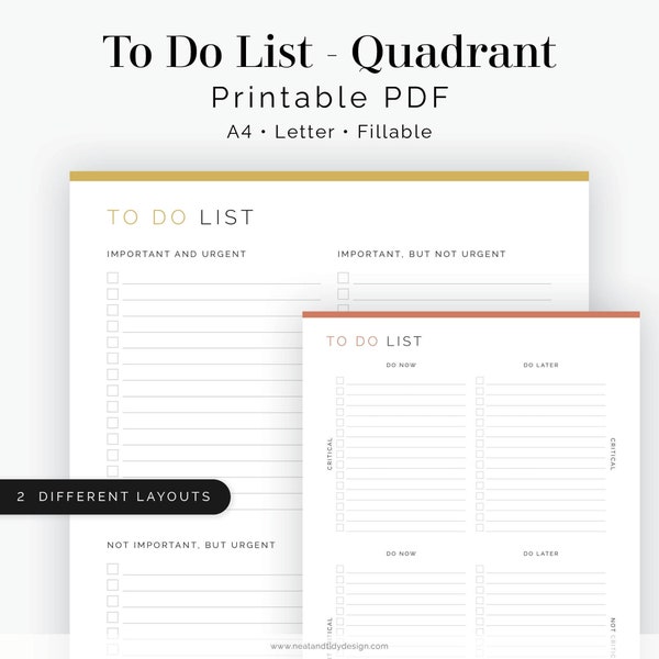 Quadrant Planner - Etsy