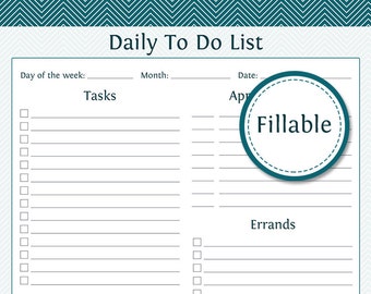 daily appointment planner printable pdf instant download etsy