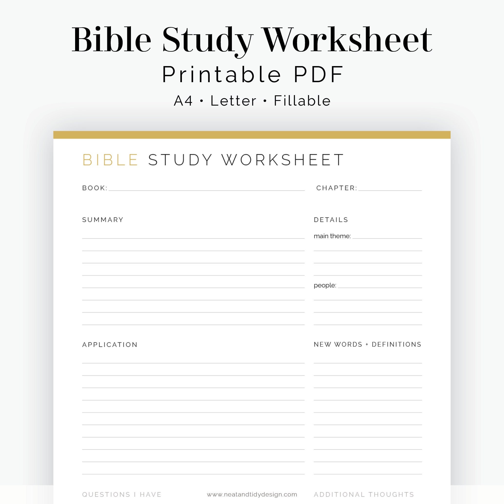 Bible Study Worksheet Fillable Printable PDF Journaling - Etsy