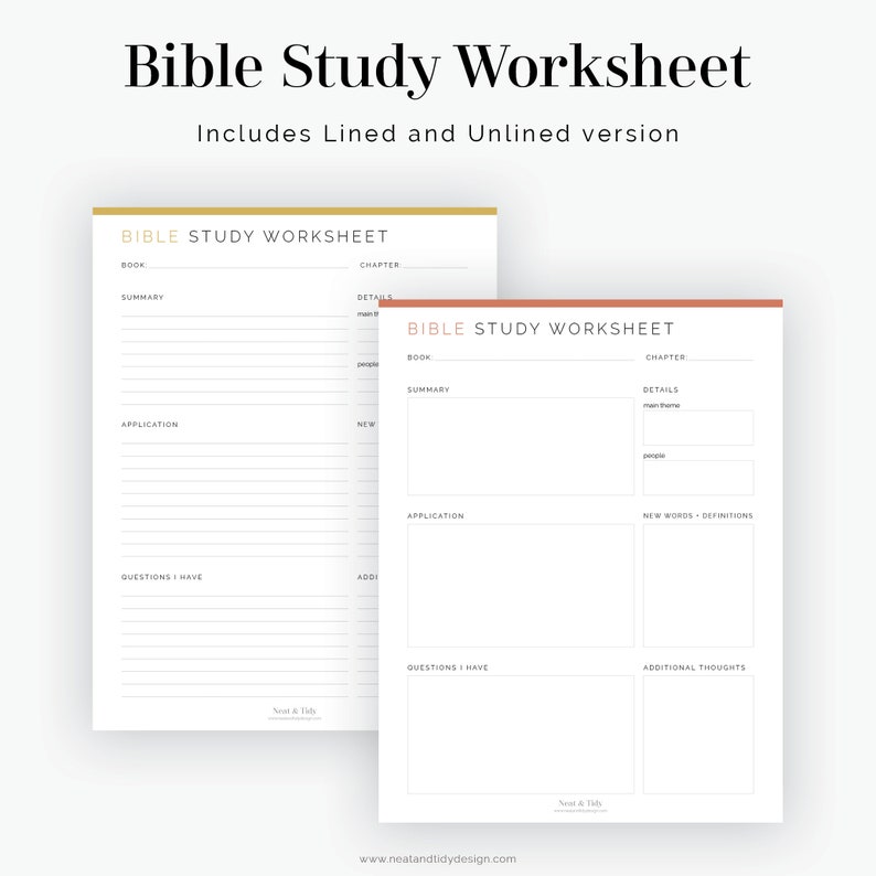 Bible Study Worksheet - Fillable - Printable PDF - Journaling ...
