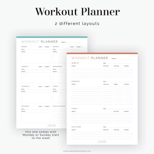 Health & Fitness Kit 10 documents Fillable Printable PDF Health and Fitness Planner, Workout/Health Tracker Instant Download image 6