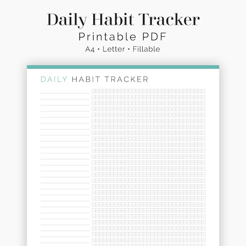 Daily Habit Tracker Printable daily-habit-tracker-printable