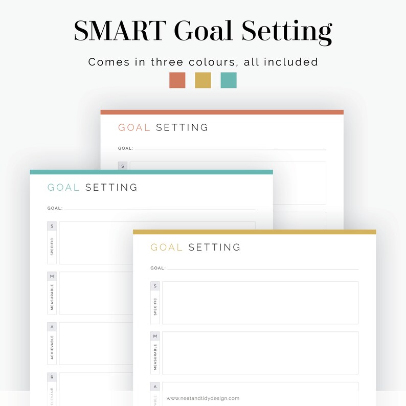 SMART Goal Setting - Fillable - Printable PDF - New Year Resolution ...