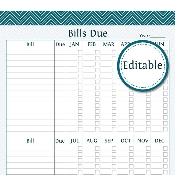 33-free-bill-pay-checklists-bill-calendars-pdf-word-excel-bill