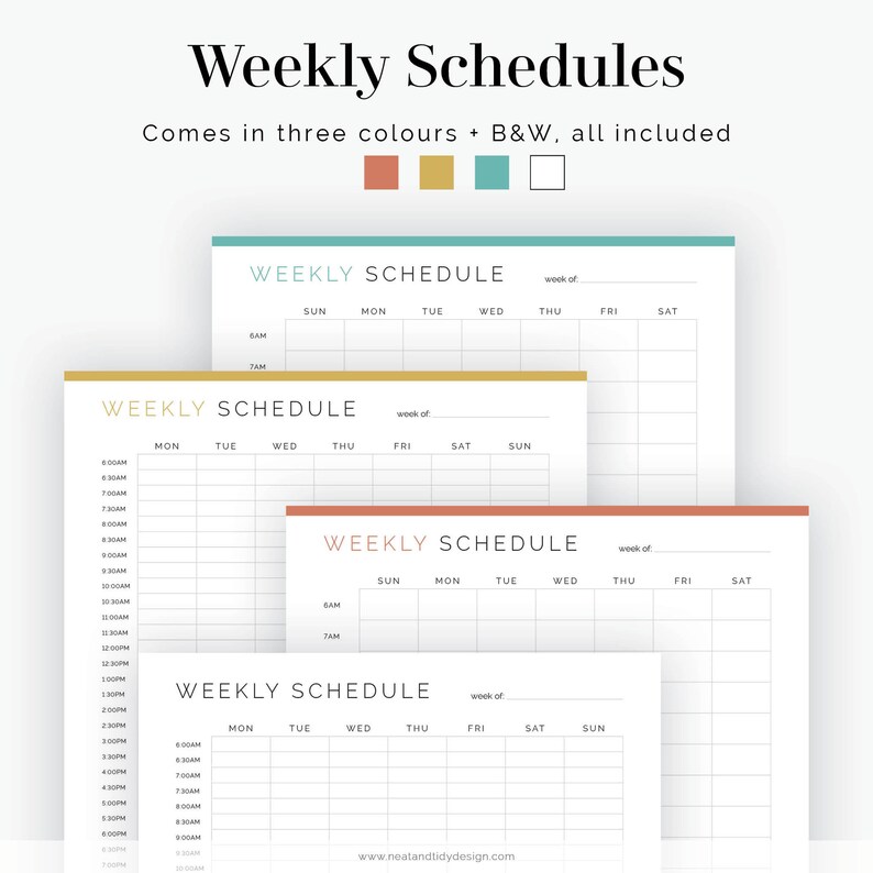 weekly-schedule-2-layouts-fillable-printable-pdf-etsy