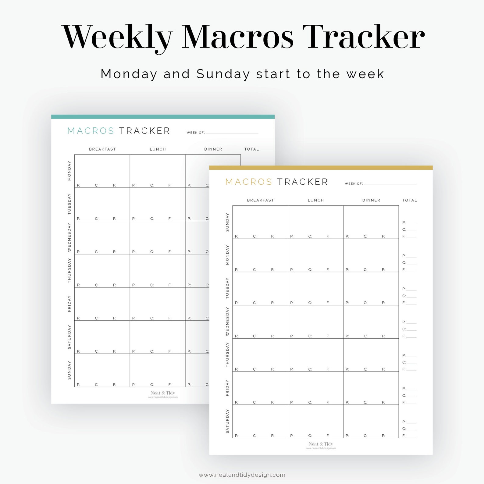 Weekly Macros Tracker Fillable Printable PDF Weekly Food Log Health ...