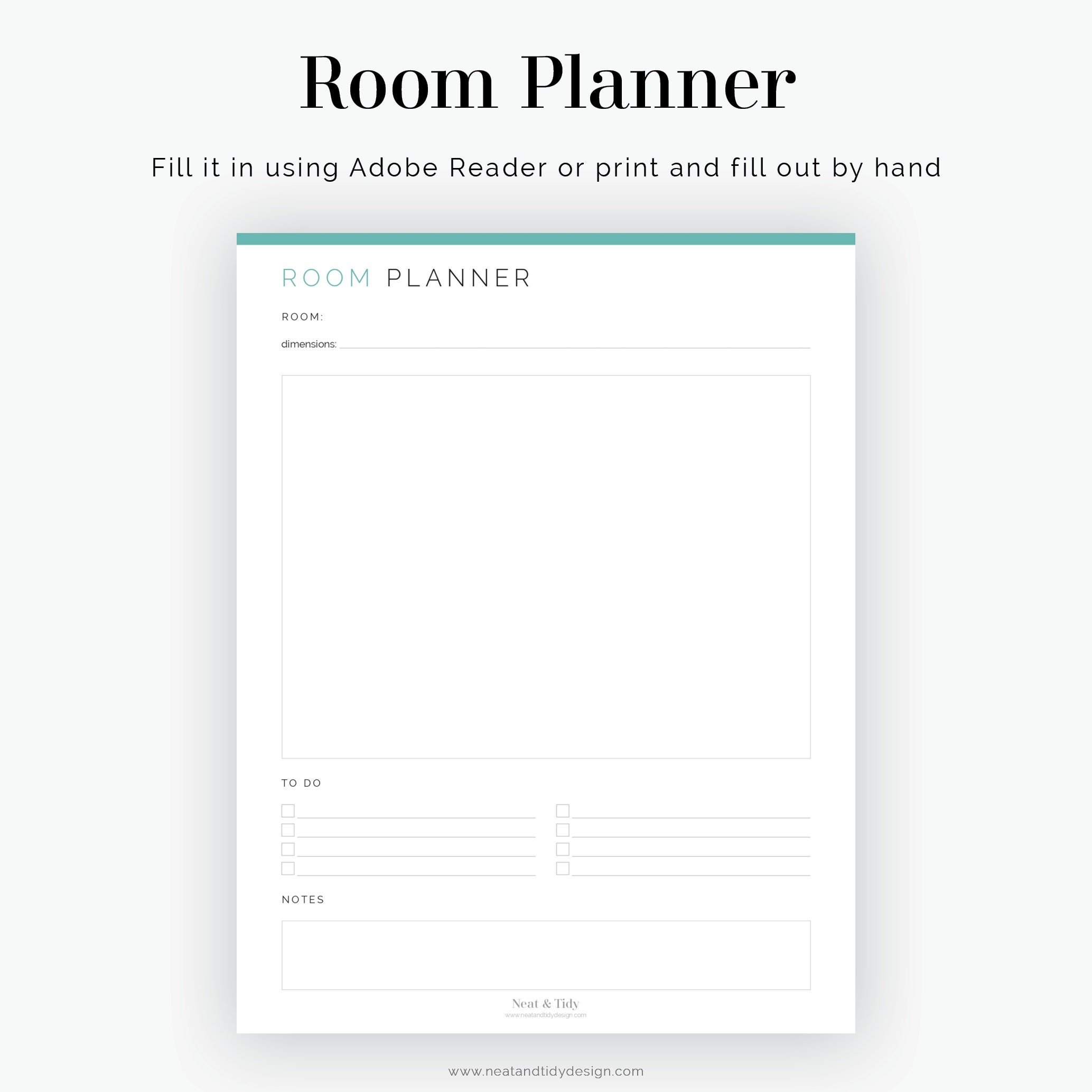 Room Planner Fillable Moving Planner Printable Organizational PDF 3 ...