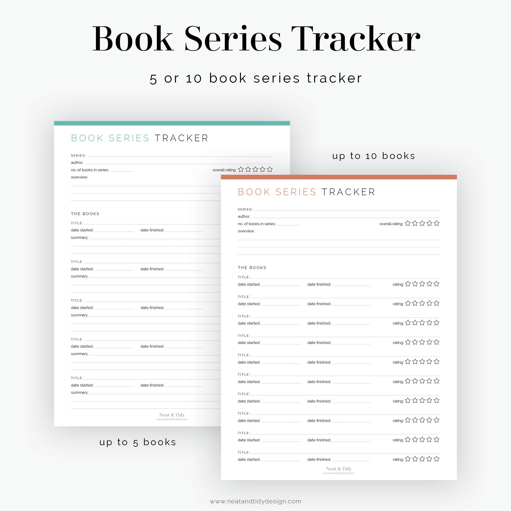 Book Series Tracker Fillable Printable PDF Part of the - Etsy Australia