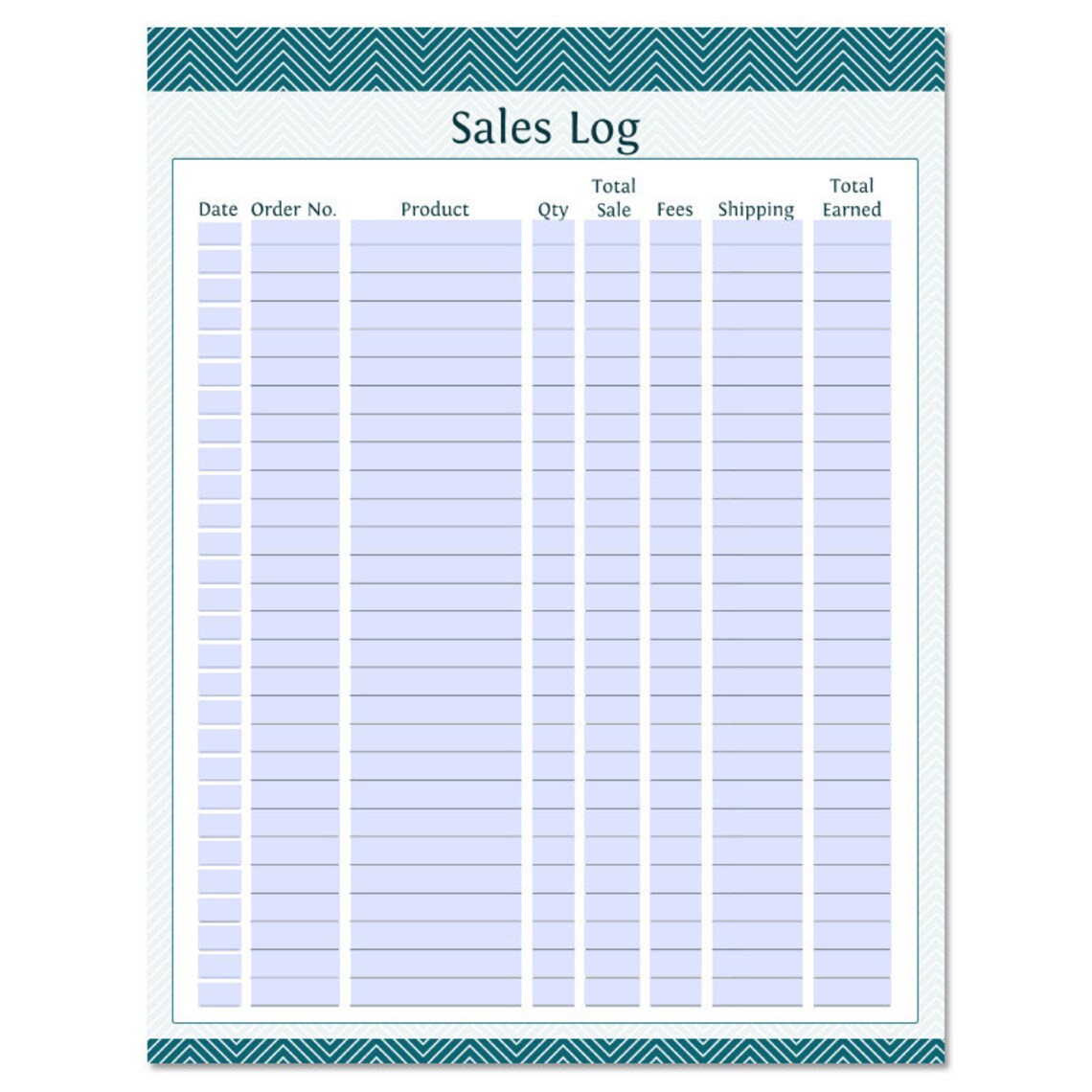 Sales Log Fillable Business Planner Printable | Etsy