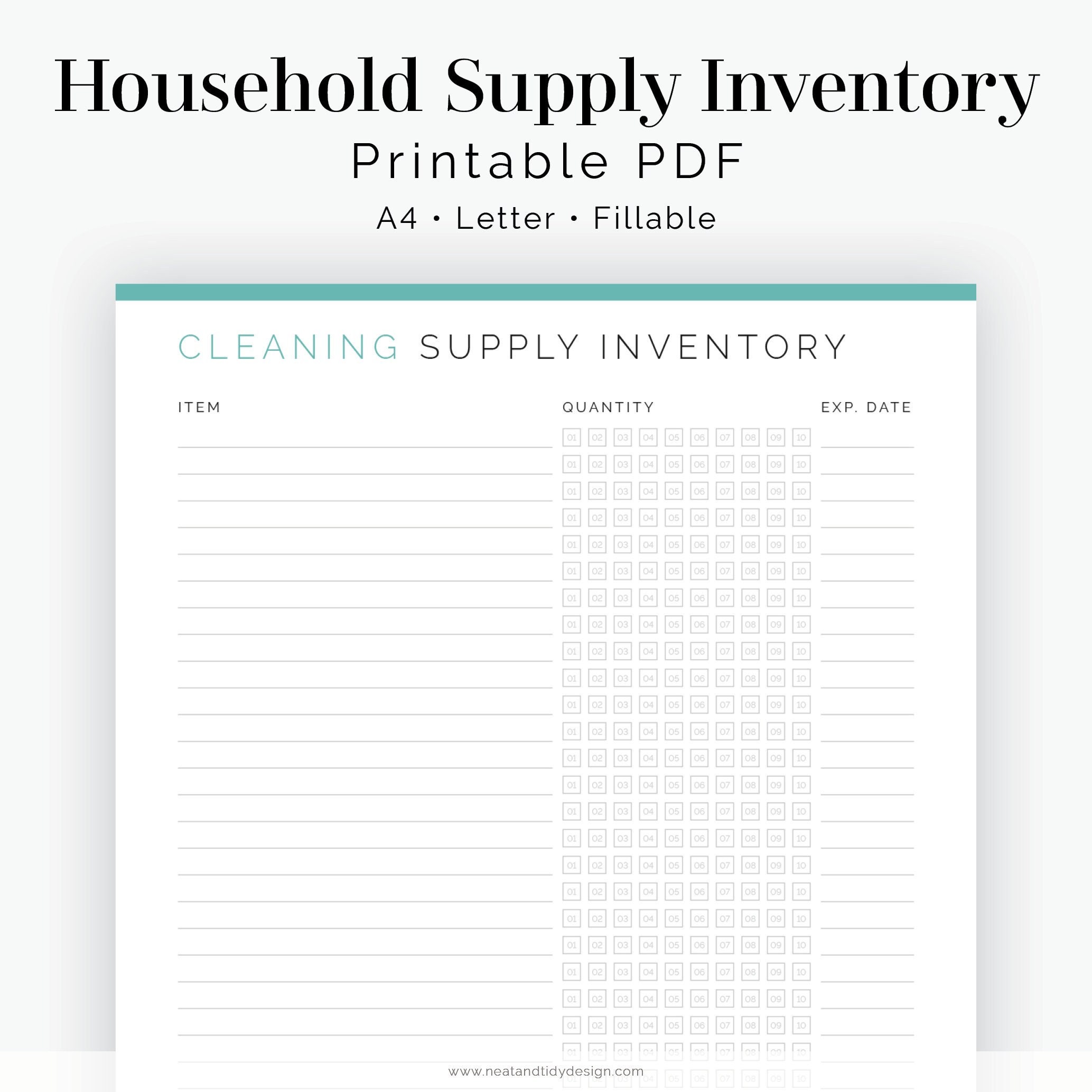 Cleaning Tracker Log - Etsy