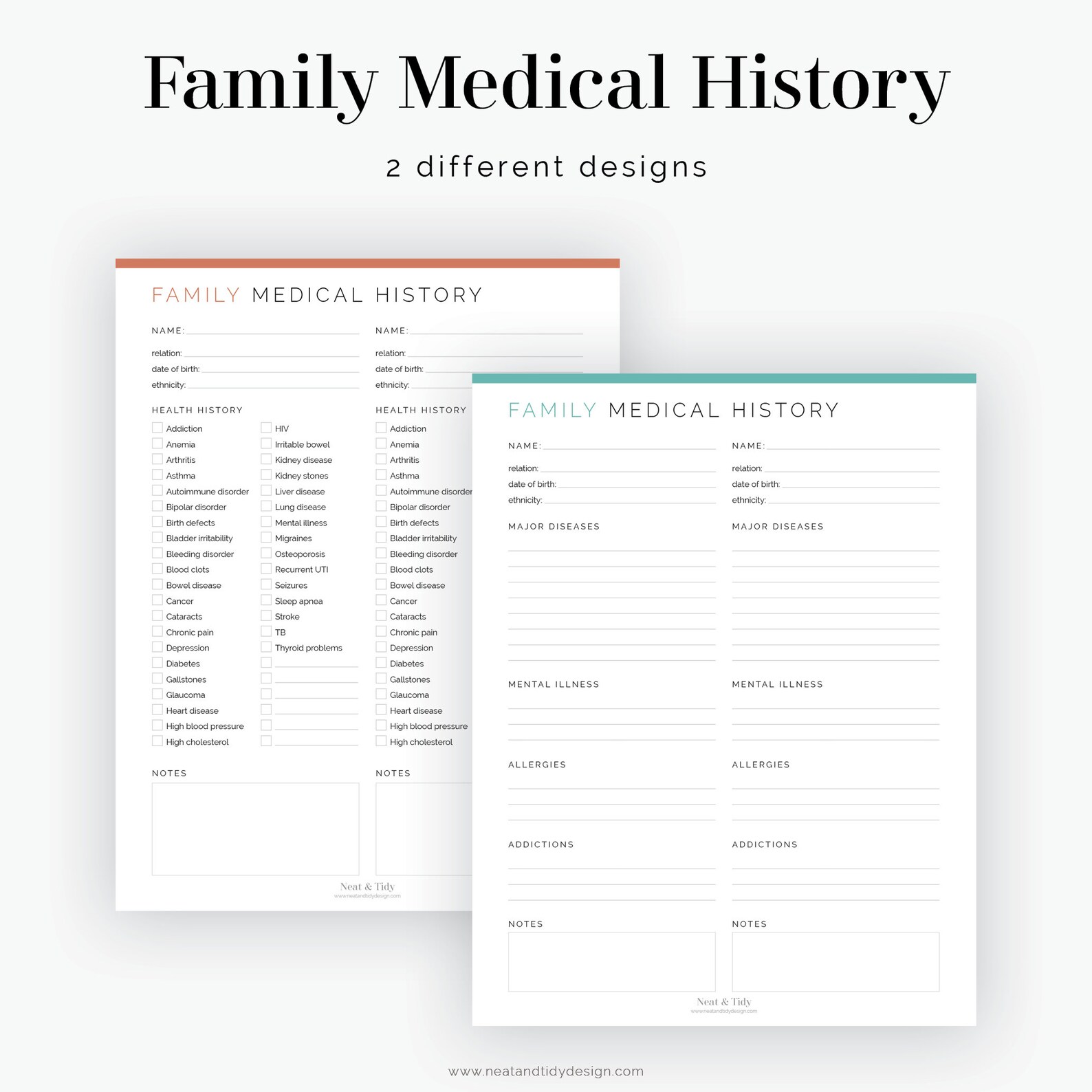 Medical Binder Kit 13 Documents Fillable Printable PDF Etsy