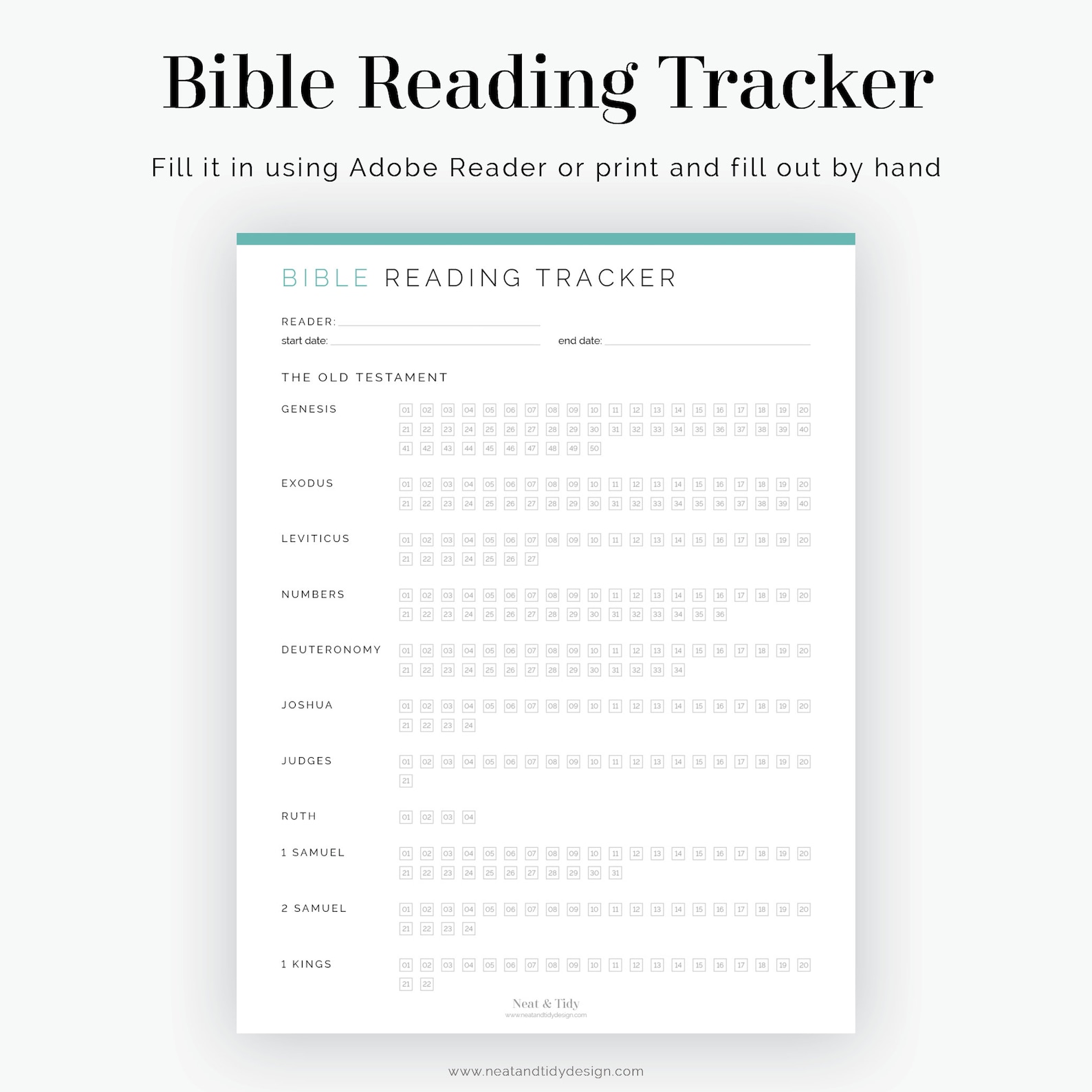 Bible Reading Tracker Fillable Printable PDF Devotional - Etsy