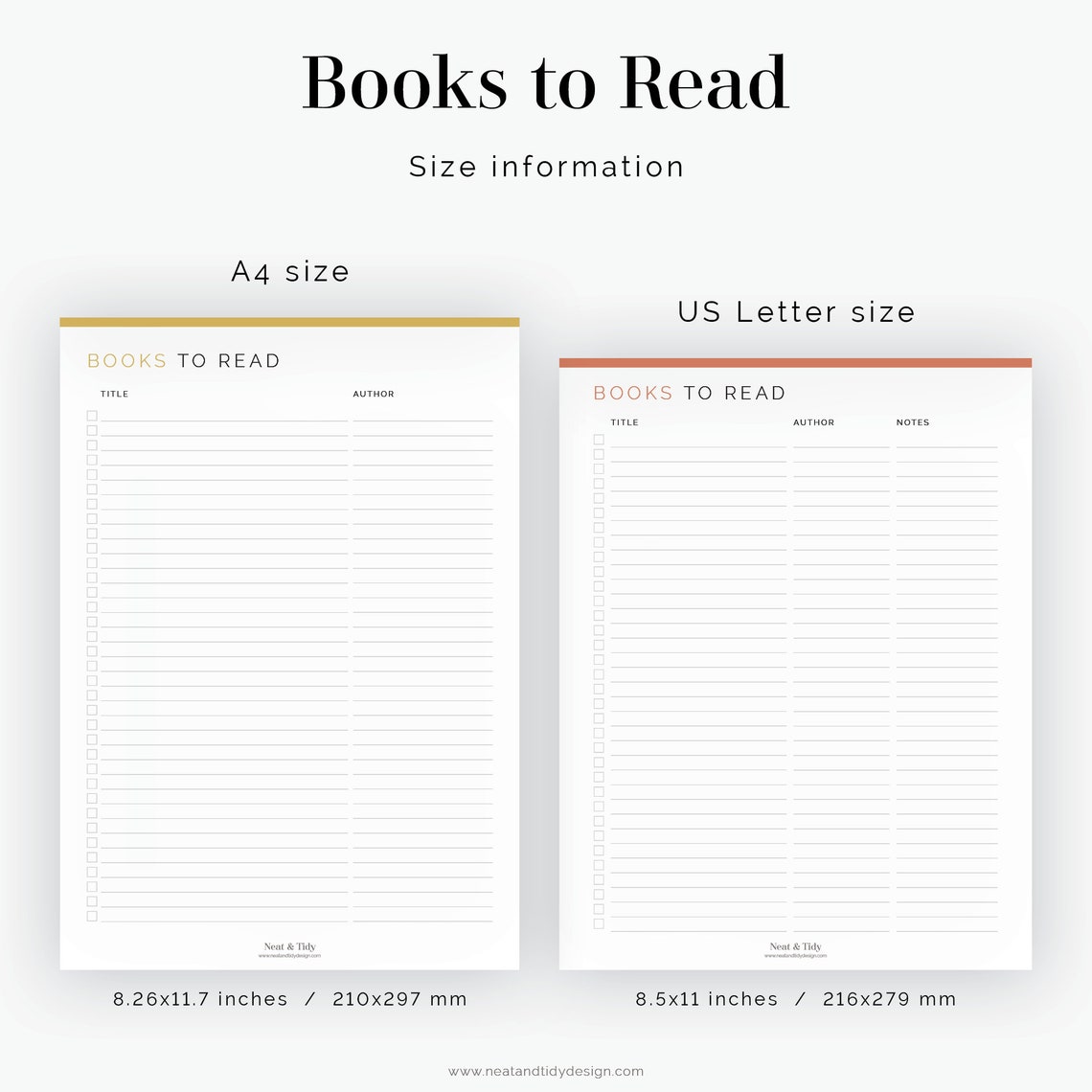 Books to Read List Fillable Printable PDF Readers Kit | Etsy