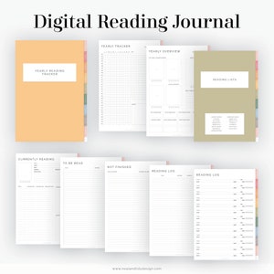 Digital Reading Journal for Goodnotes - Hyperlinked Digital Book ...