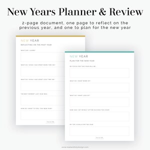 Goal & Life Planner Kit (15 documents) - Fillable - Printable PDF - New Years Resolutions, Life Planner - Goal Planner - Instant Download image 5