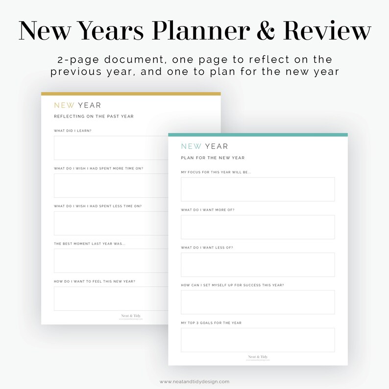 Goal & Life Planner Kit (15 documents) - Fillable - Printable PDF - New Years Resolutions, Life Planner - Goal Planner - Instant Download image 5
