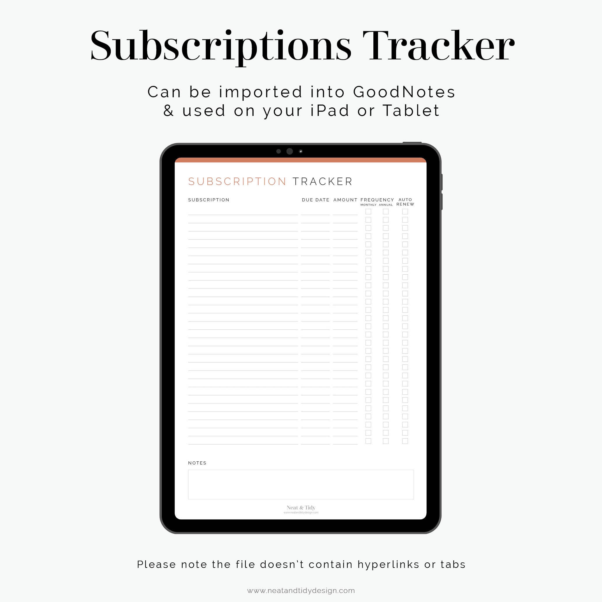Servicetracker Pdf Subscriptions & Services Tracker (2 Layouts) - Fillable - Printable PDF ...