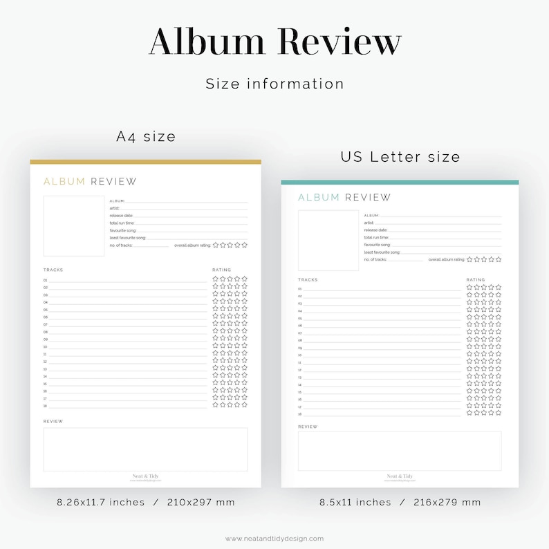 Album Review Fillable, Printable PDF Music Album Review Template, Track Album Review Fillable, Printable PDF Music Album Review Template, Track