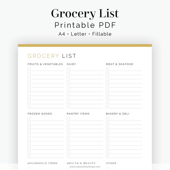 Paper Paper & Party Supplies Calendars & Planners Pantry checklist