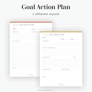 Goal & Life Planner Kit (15 documents) - Fillable - Printable PDF - New Years Resolutions, Life Planner - Goal Planner - Instant Download image 3