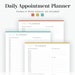 Daily Appointment Planner - Fillable - Printable PDF - Time Management ...