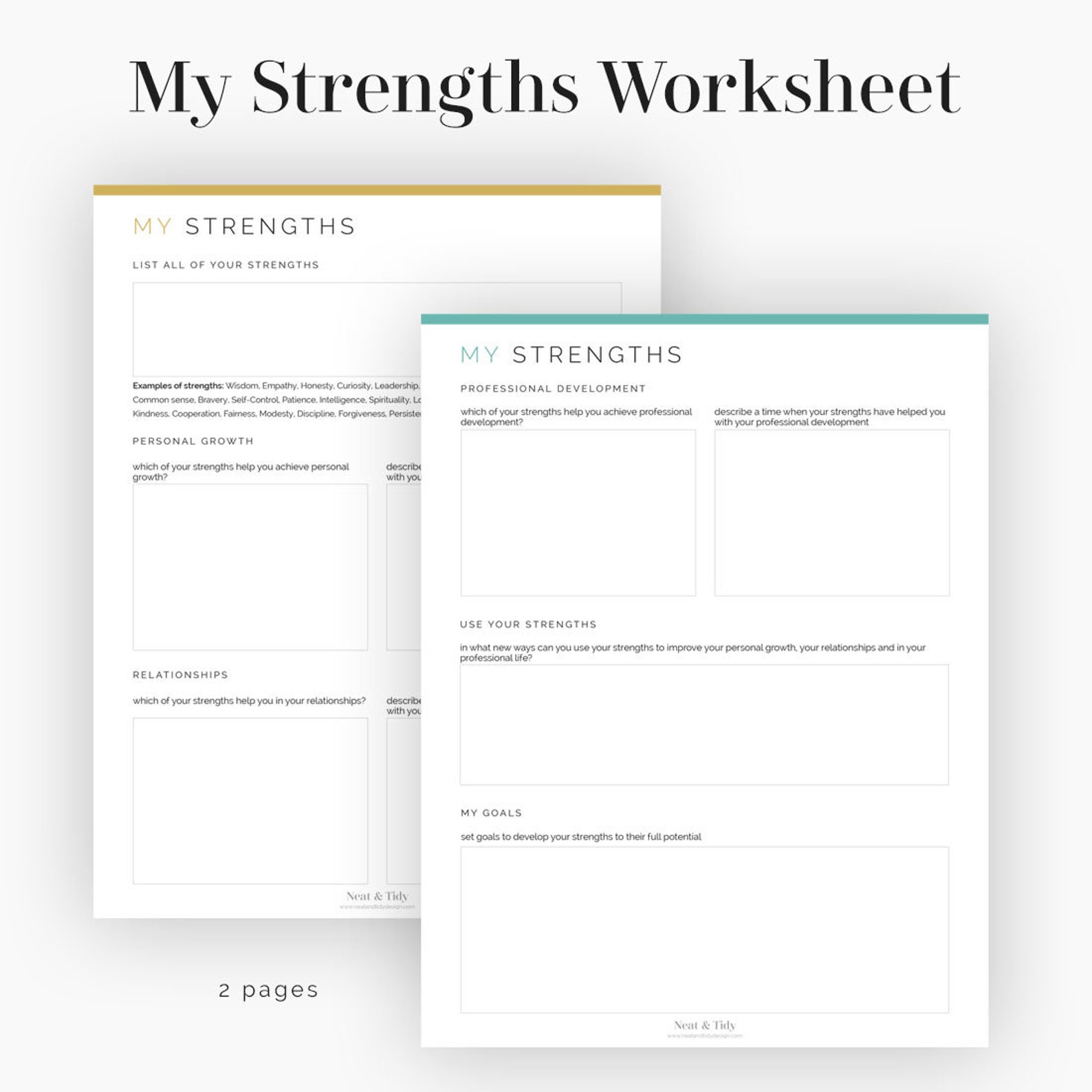 My Strengths Worksheet Fillable Printable PDF Mental Health Printable