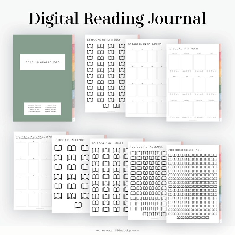 Digital Reading Journal for Goodnotes - Hyperlinked Digital Book ...